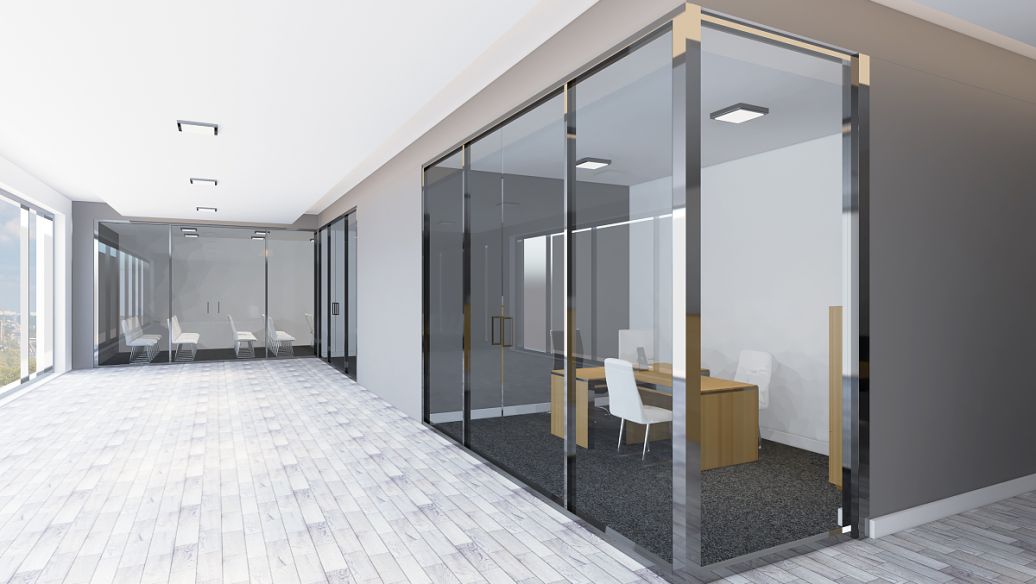 安裝辦公室玻璃隔斷滑輪和邊框怎么選